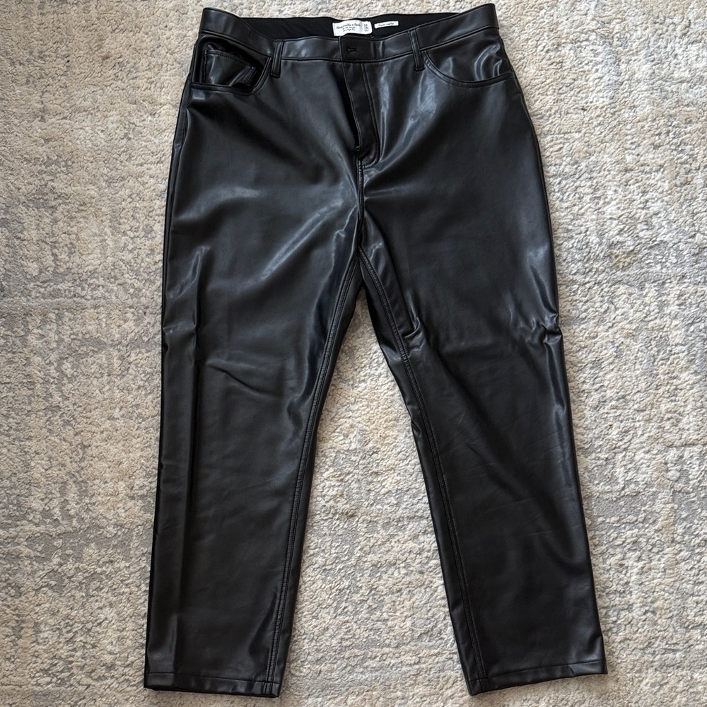 Abercrombie & Fitch Black Vegan Leather Pants